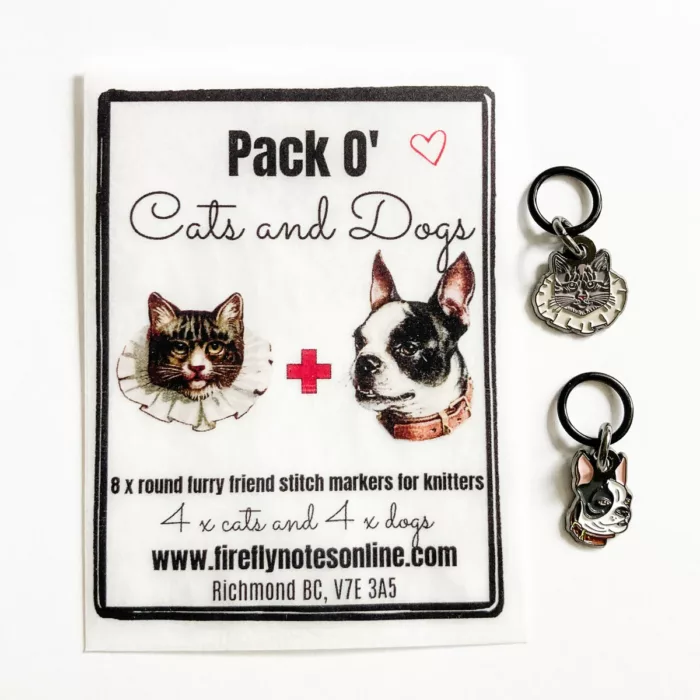 Firefly DOGS & CATS prjónamerki