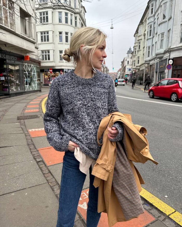 PETITE KNIT uppskrift | Melange Sweater (á ensku)