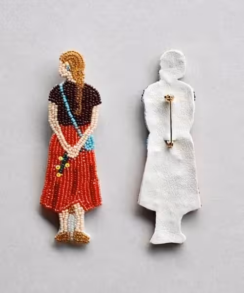 Odekake | BARMNÆLA | TÖSKUMERKI með perluútsaumi | Osanpo / Göngutúr - Image 2